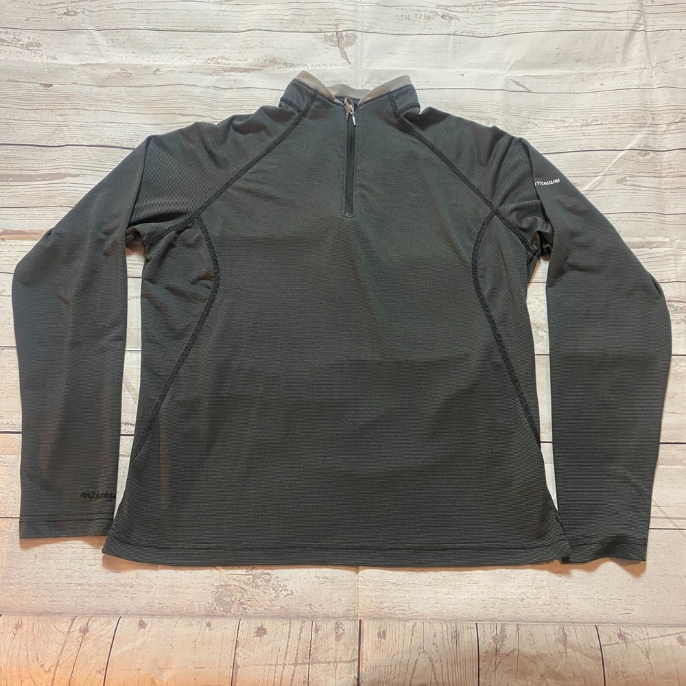 Columbia Titanium 1/4 Zip Lightweight Jacket Sweater Women's Medium Hiking